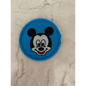 Disney Mickey‎ Mouse Blue Round Shape Sewing & Craft Iron-on Patch